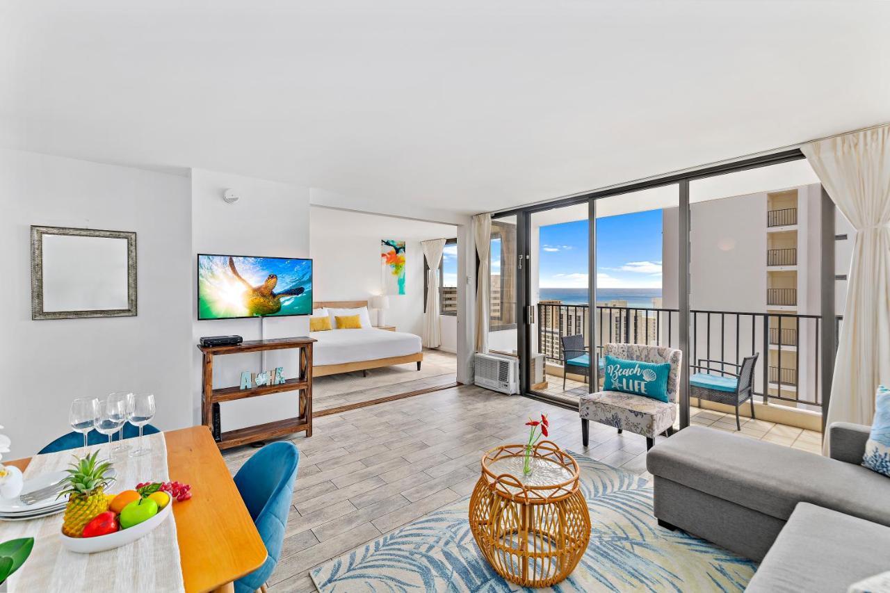 1Br With Great Ocean Views, 1 Block To Waikiki Beach โฮโนลูลู ภายนอก รูปภาพ