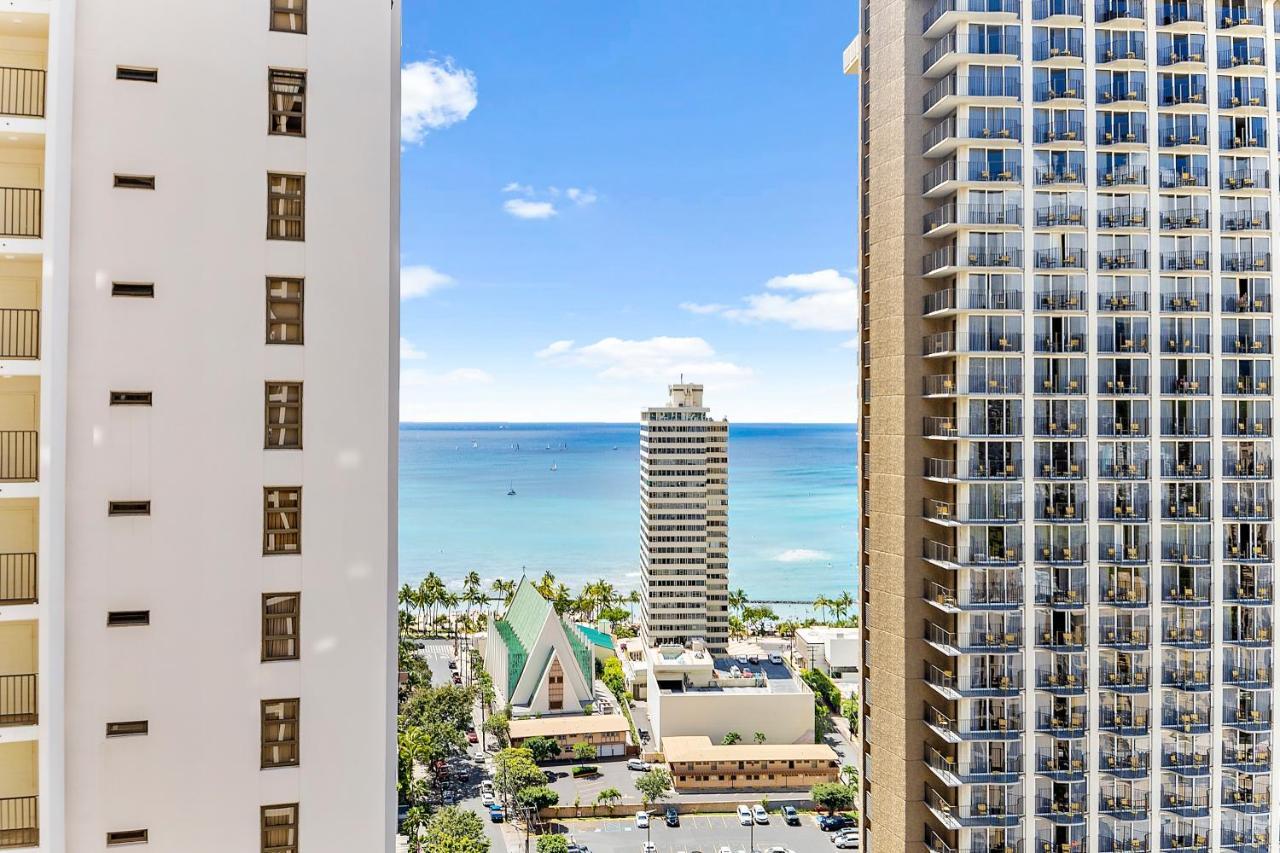 1Br With Great Ocean Views, 1 Block To Waikiki Beach โฮโนลูลู ภายนอก รูปภาพ